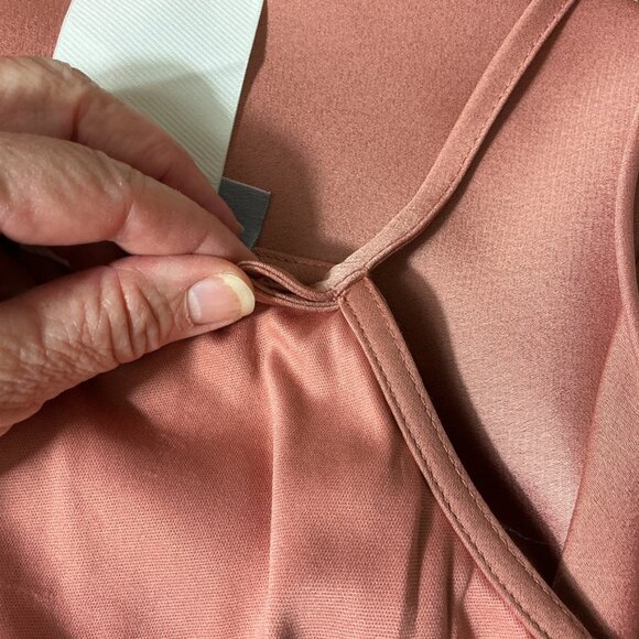 Anthropologie BHLDN Cali Satin Cowl Neck Midi Slip Dress Pink 6 - Picture 9 of 9